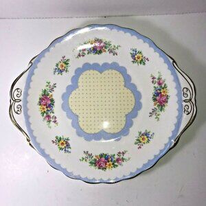 Royal Albert Prudence Cake Plate Floral Serving Tray English Bone China Dish